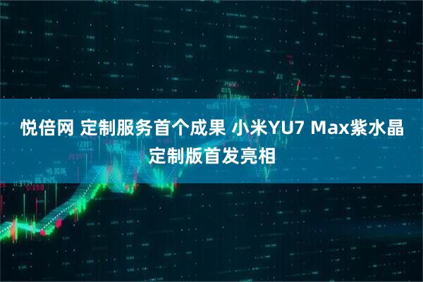 悦倍网 定制服务首个成果 小米YU7 Max紫水晶定制版首发亮相