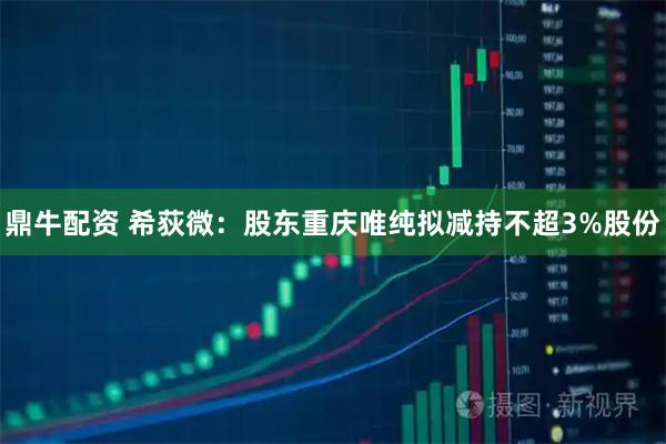 鼎牛配资 希荻微：股东重庆唯纯拟减持不超3%股份