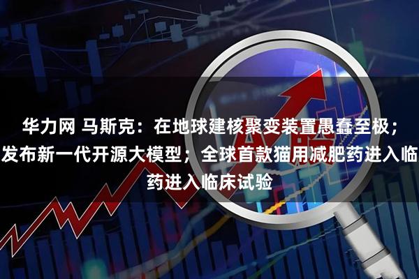 华力网 马斯克：在地球建核聚变装置愚蠢至极；英伟达发布新一代开源大模型；全球首款猫用减肥药进入临床试验